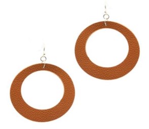 Leather Fish Hook Earrings